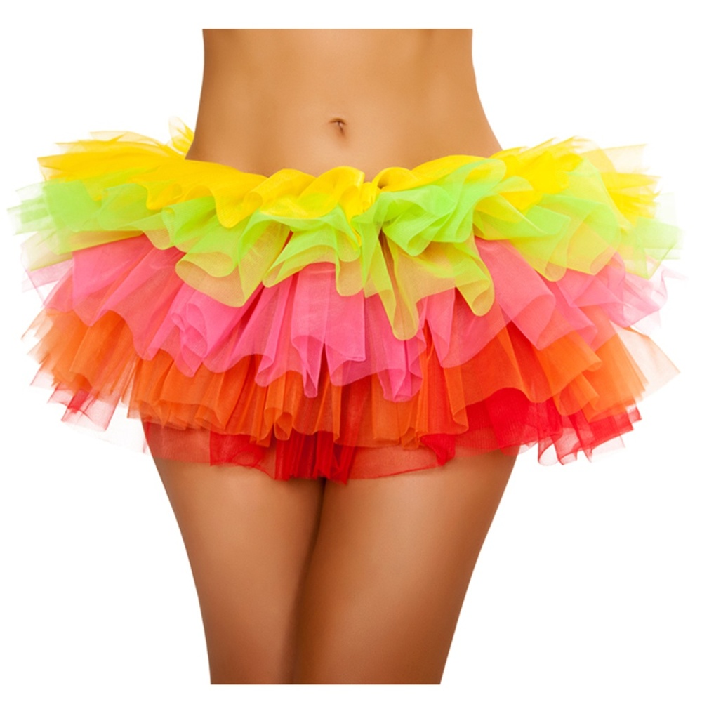 Rainbow Petticoat Mini Layered Soft Tutu Mesh